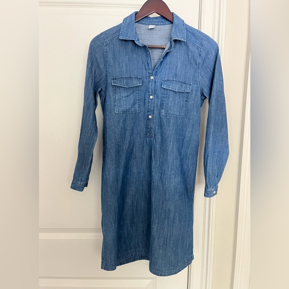 Old navy women’s denim shirt dress Sz. XS blue